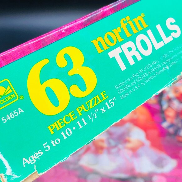 Vintage 1992 Norfin TROLLS Costume Party 63 piece Jigsaw Puzzle COMPLETE - Picture 8 of 11